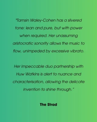 Tamsin Waley Cohen's new album with Huw Watkins has been reviewed in The Strad, The Times and on BBC Radio 3 Record Review.

The Strad: Read the full review:
www.thestrad.com/reviews/the-strad-recommends-tamsin-waley-cohen-reflection/20744.article

BBC Radio 3 Record Review: Listen again:
www.bbc.co.uk/programmes/m002qqlt

@bbcradio3 @huw.watkins @tamsinwaleycohen @the_strad_